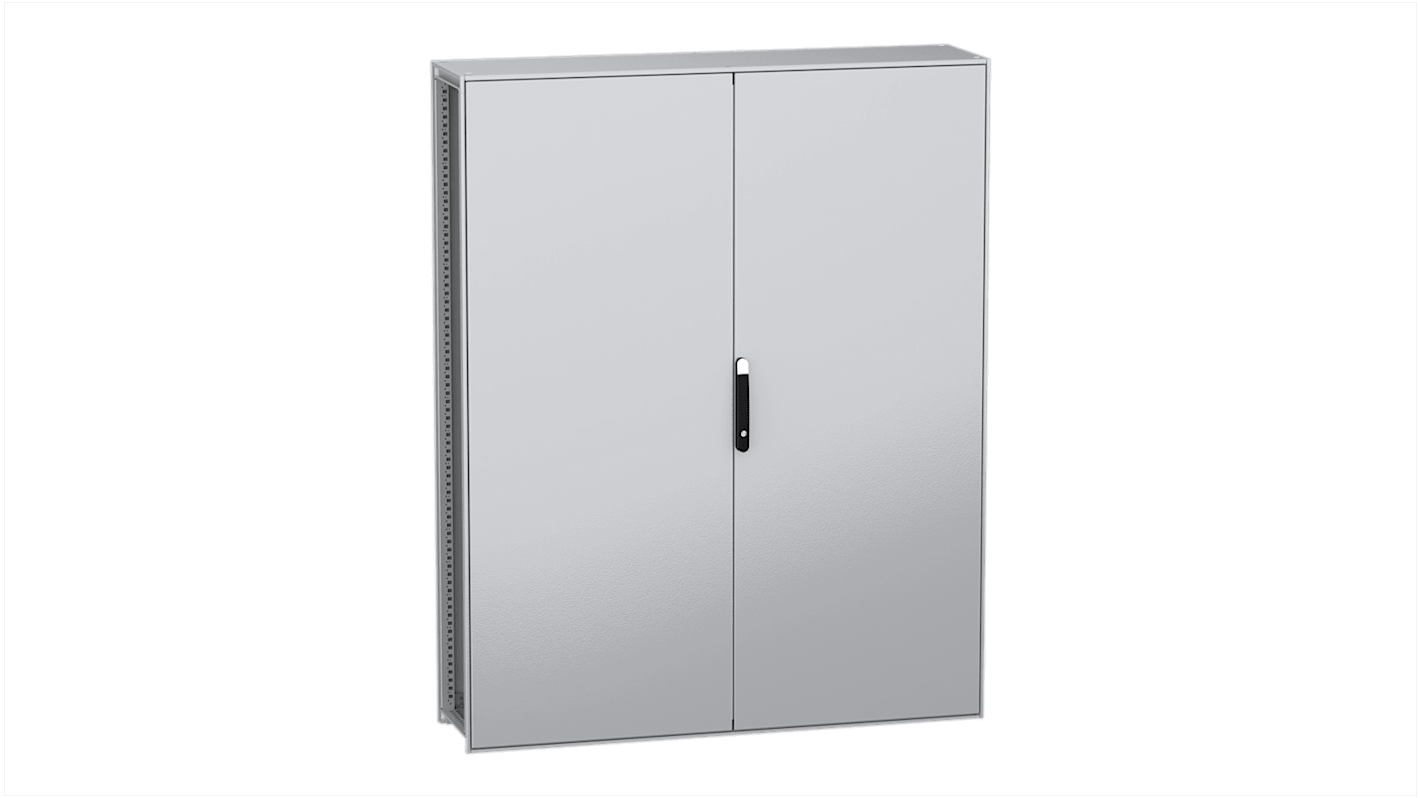 Schneider Electric PanelSeT SFN Series Galvanised Steel Double-Door-Door Floor Standing Enclosure, Plain Door Door,