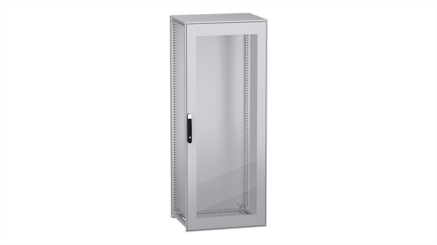 Schneider Electric PanelSeT SFN Series Galvanised Steel Single-Door-Door Floor Standing Enclosure, Glazed Door Door,