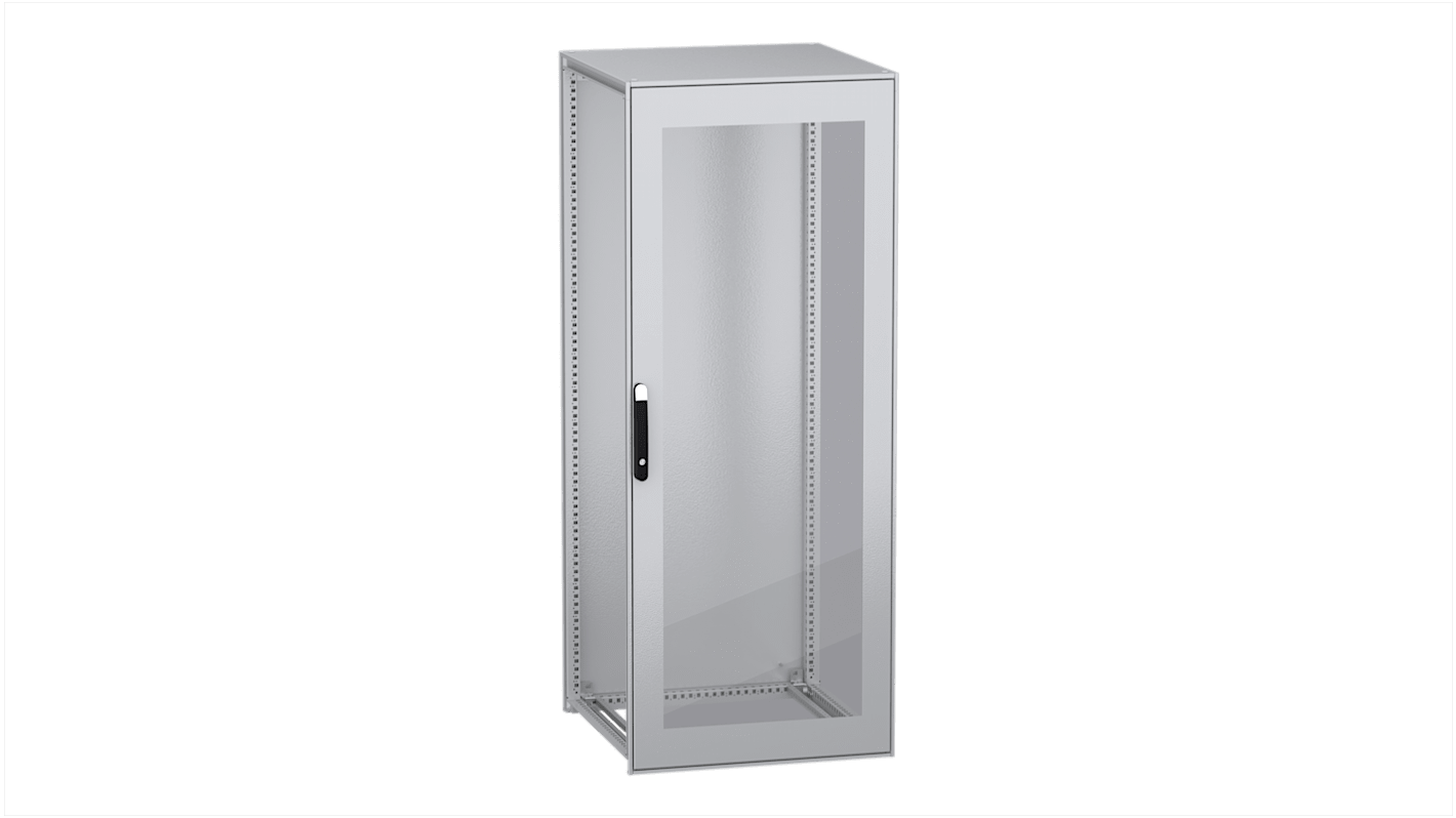 Schneider Electric PanelSeT SFN Series Galvanised Steel Single-Door-Door Floor Standing Enclosure, Glazed Door Door,