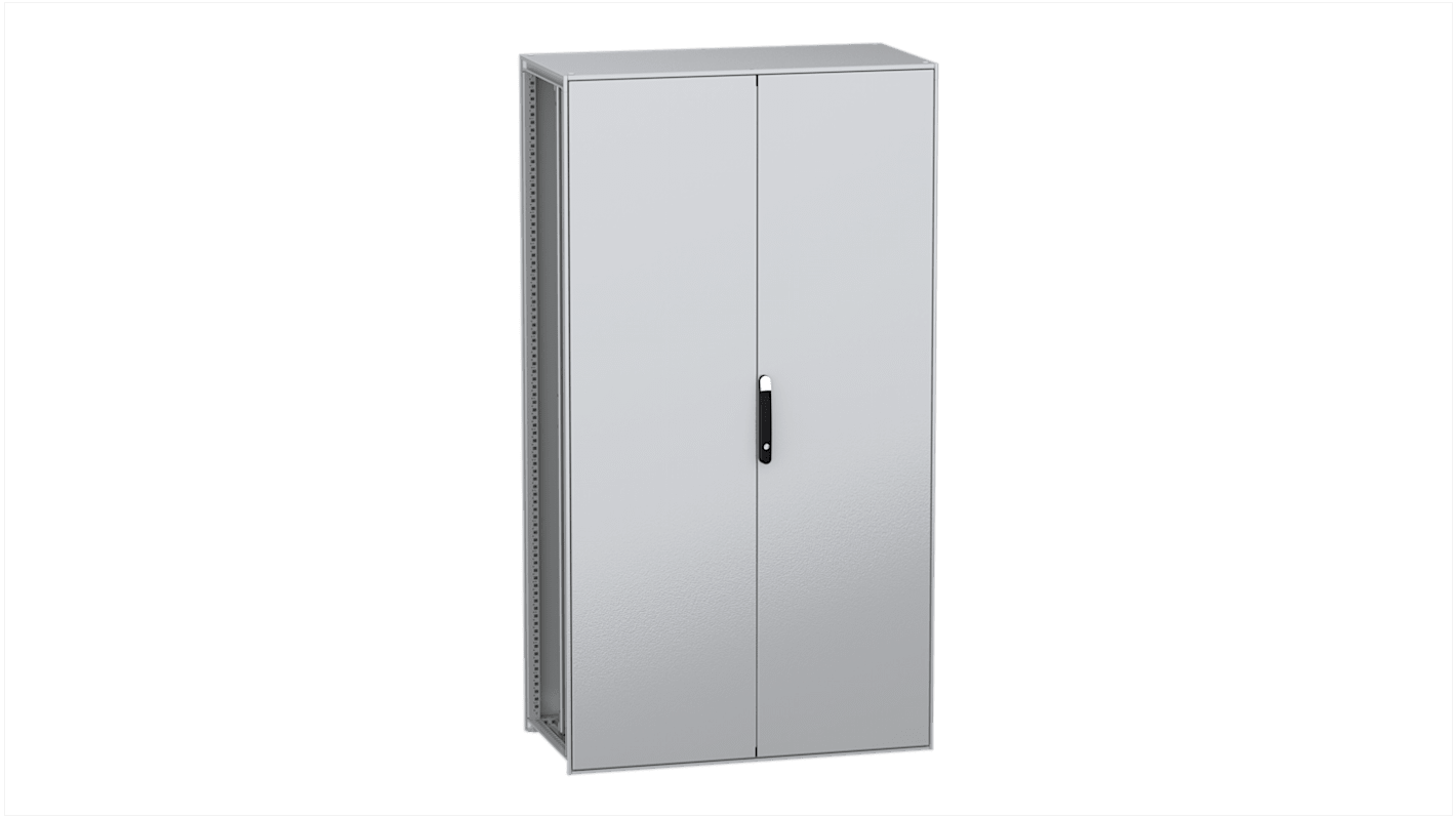 Schneider Electric PanelSeT SFN Series Galvanised Steel Double-Door-Door Floor Standing Enclosure, Plain Door Door,