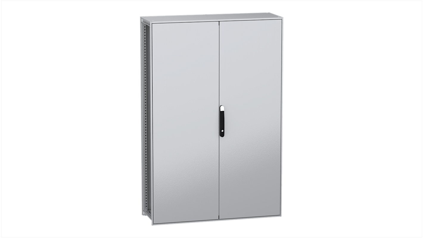 Schneider Electric PanelSeT SFN Series Galvanised Steel Double-Door-Door Floor Standing Enclosure, Plain Door Door,