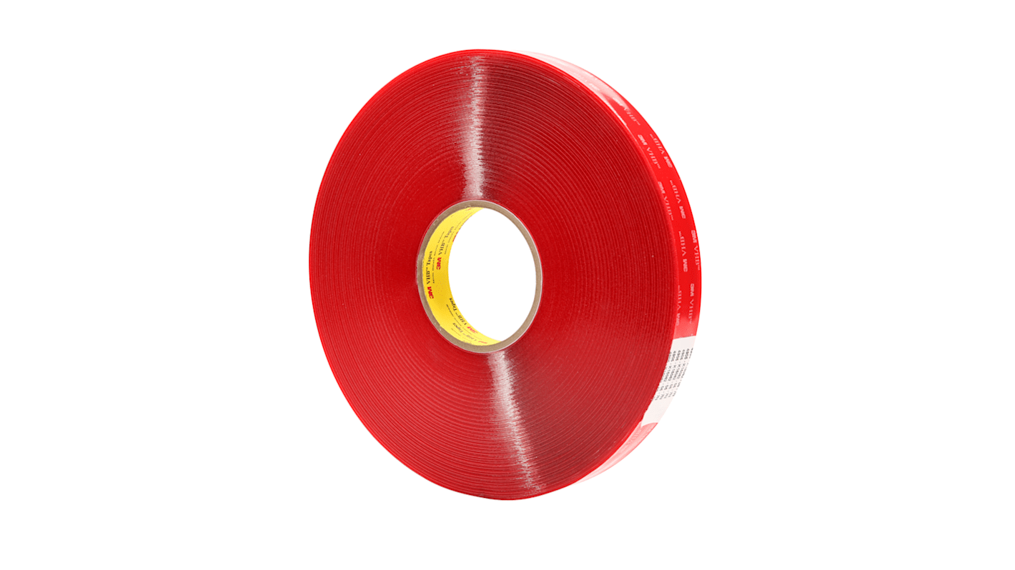 3M 4905, 700007 Clear Foam Tape, 25mm x 66m, 0.5mm Thick