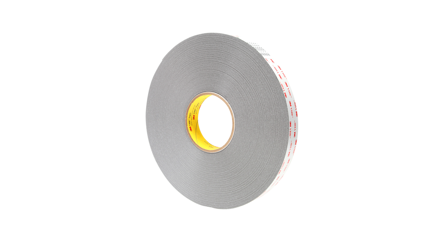 3M 4941, 700007 Grey Foam Tape, 12mm x 33m, 1.1mm Thick