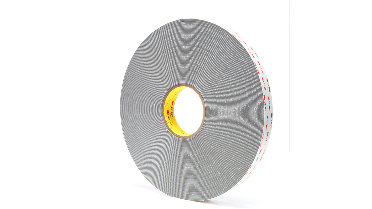 3M 4956, 700007 Grey Foam Tape, 19mm x 33m, 1.6mm Thick