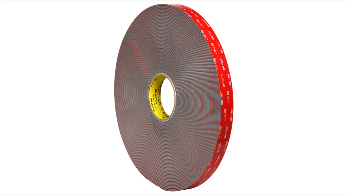 3M 4991, 700007 Grey Foam Tape, 25mm x 16.5m, 2.3mm Thick