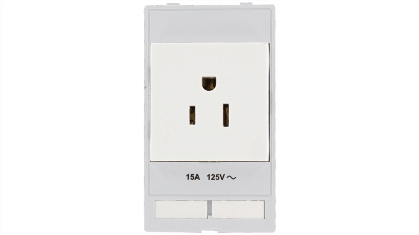 Toma eléctrica Murrelektronik Limited, Blanco, sin interruptor, 15A