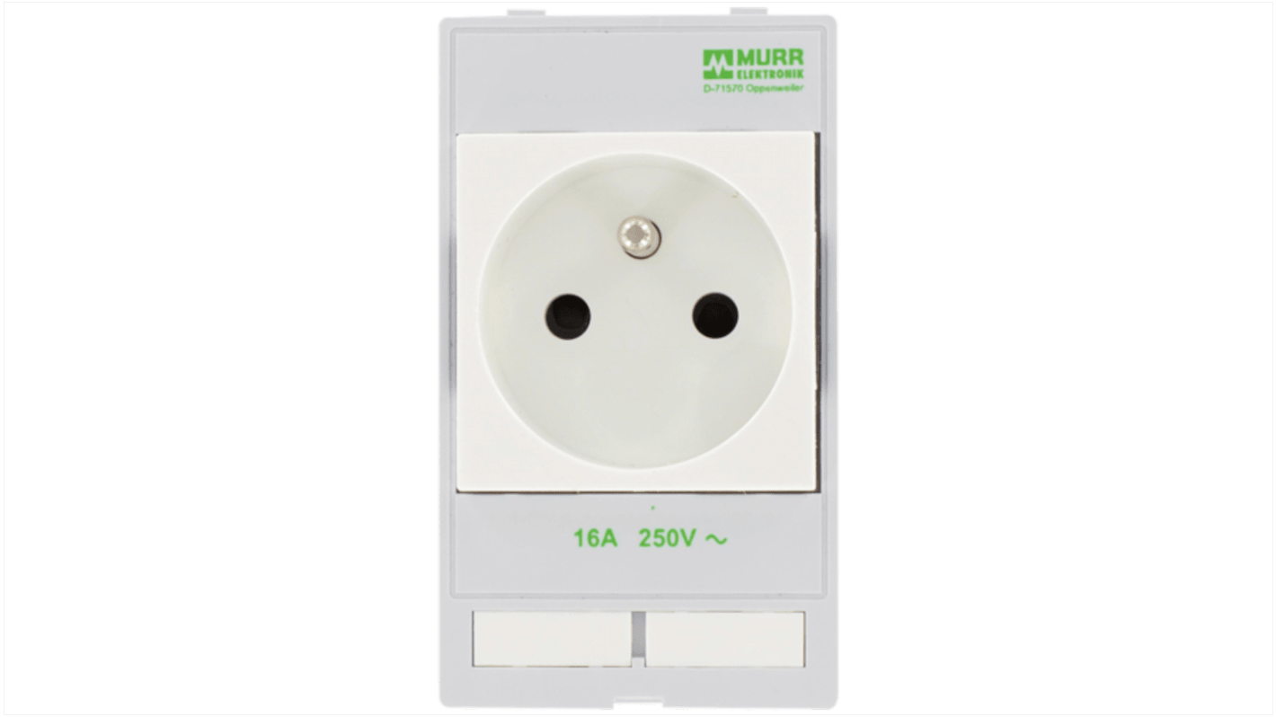 Murrelektronik Limited White 1 Gang Plug Socket, 2 + PE Poles, 16A