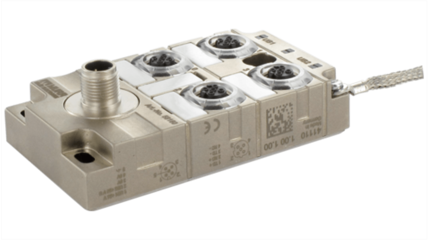 58 Series DIN Rail Mount Network Hub, 4 RJ45 Ports, 100Mbit/s Transmission, 9 → 30V dc