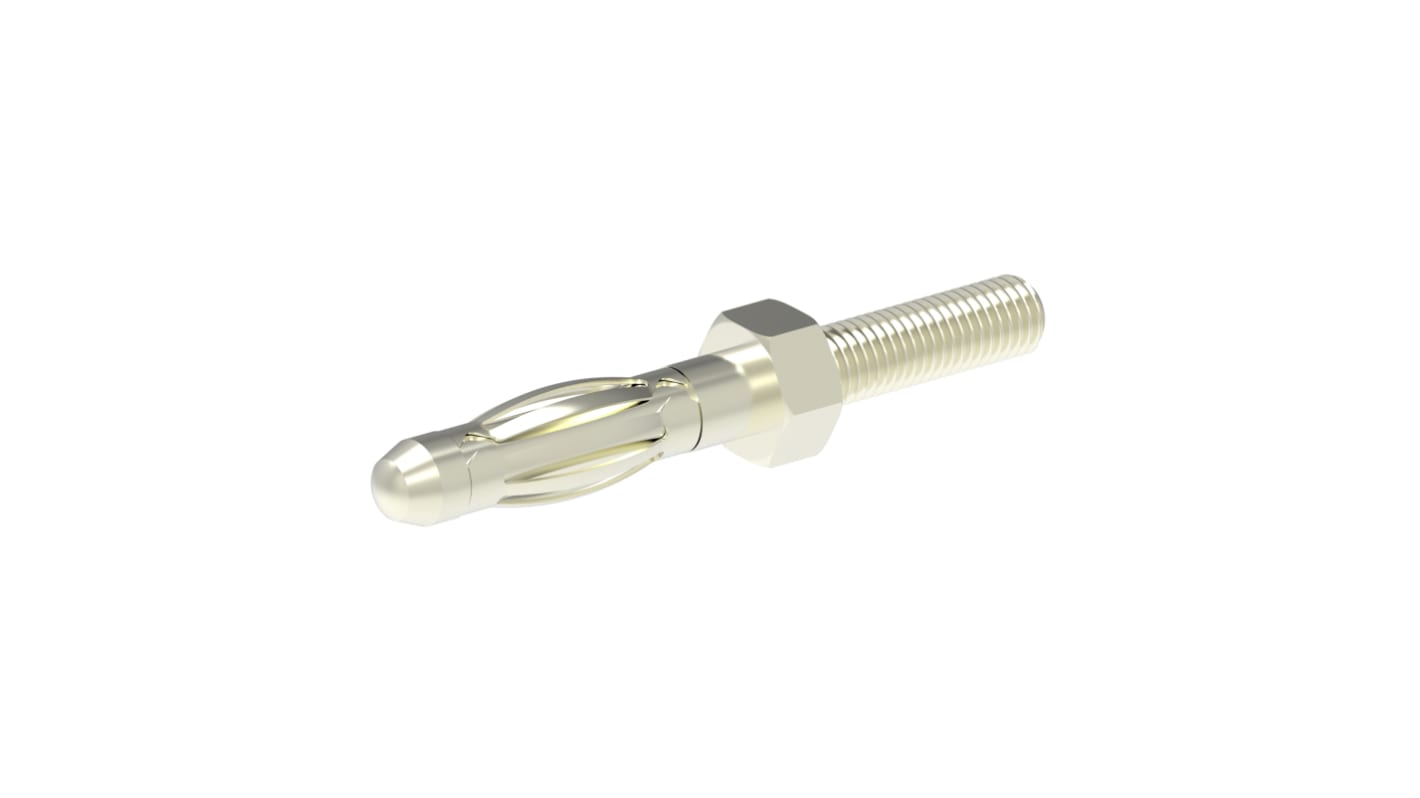 Electro PJP Male Banana Plug, 4 mm Connector, Screw Termination, 32A, 30/60V ac/dc, Nickel Plating