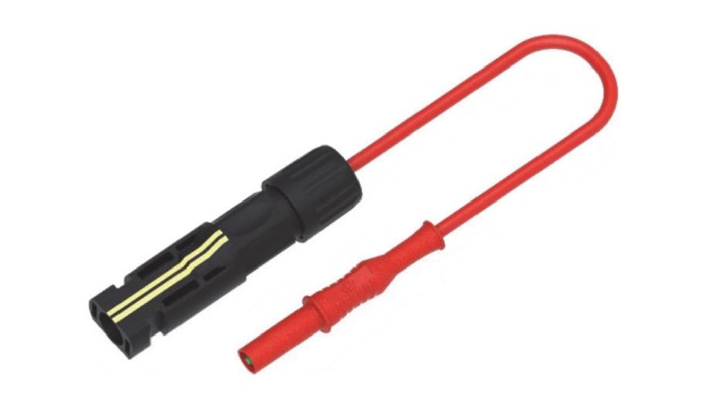 Cables de prueba Electro PJP de color Rojo, Macho, 1.5kV, 40A, 100mm
