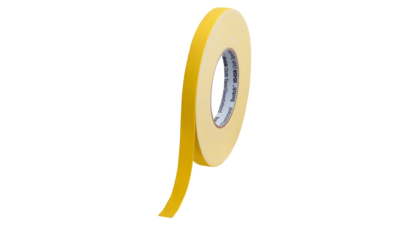 Scotch 9545N Cloth Tape, 50m x 15mm, Yellow