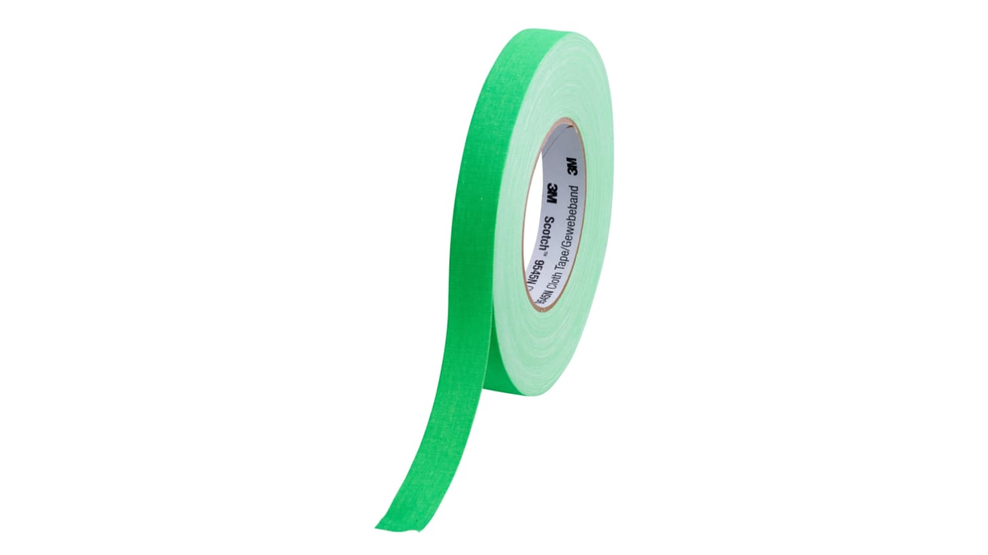 Cinta americana, PVC 3M 9545N de color Verde, 19mm x 50m, grosor 0.3mm