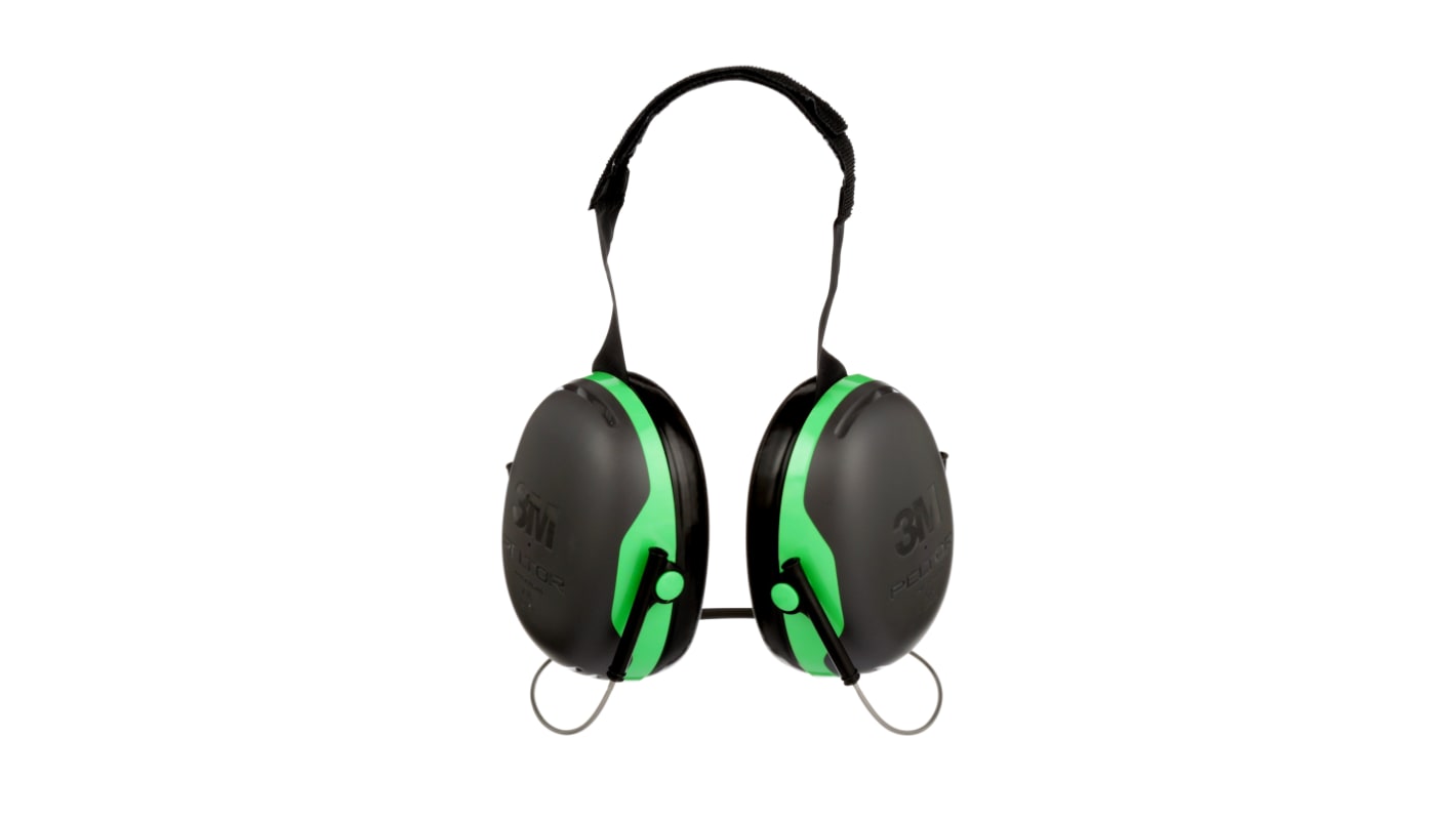PELTOR Wired Listen Only Ear Defender with Headband, 27dB, Green