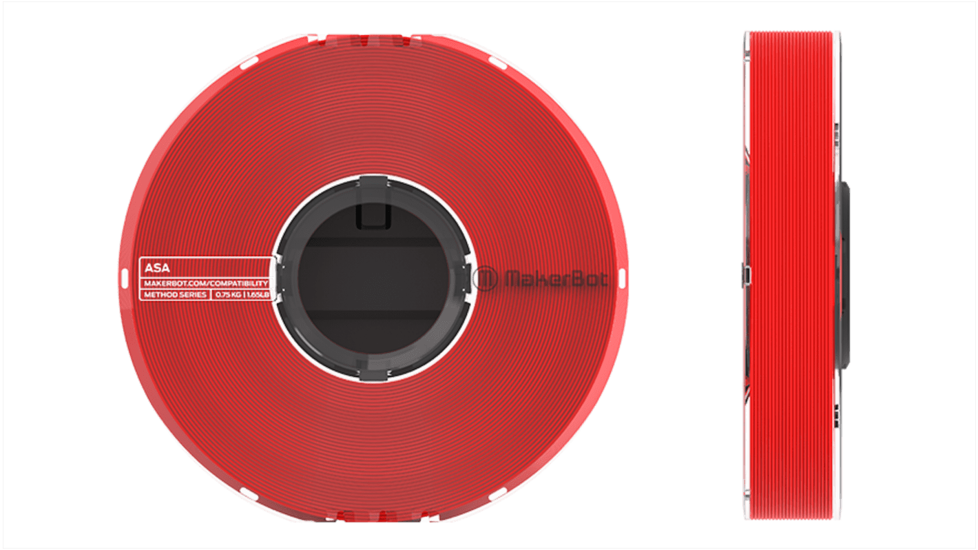 ASA 3D-Drucker Filament zur Verwendung mit METHOD Serie, Rot, 1.75mm, FDM, 650g