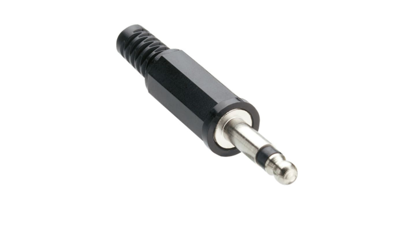 KLS Hohlstecker vernickelt 34 V AC/DC / 1A, Innen-Ø 4mm / Außen 8.3mm x 42.2mm, Kabelmontage