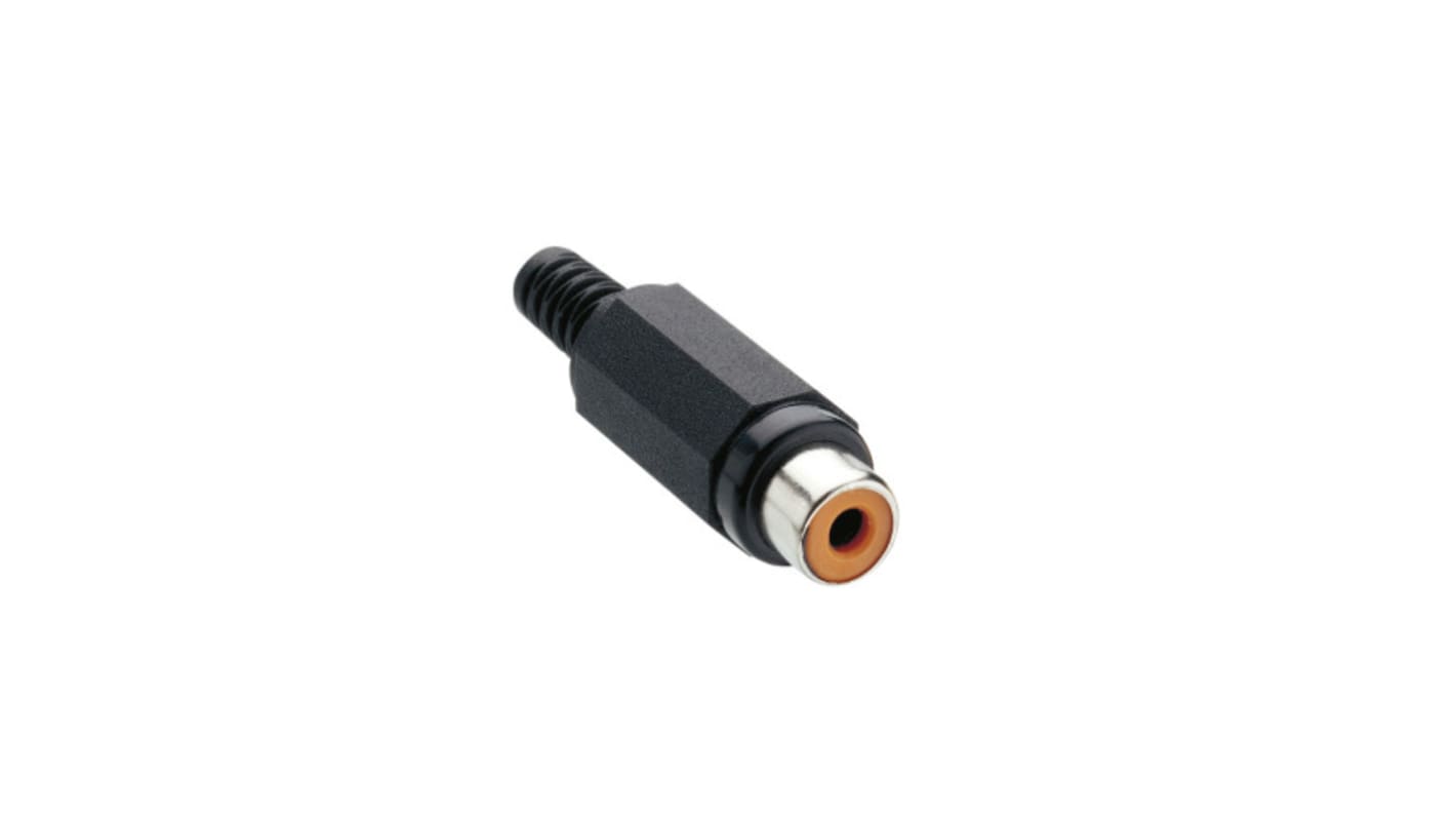 Jack hembra Conectores RCA Recto Conector hembra Lumberg, Montaje de Cable