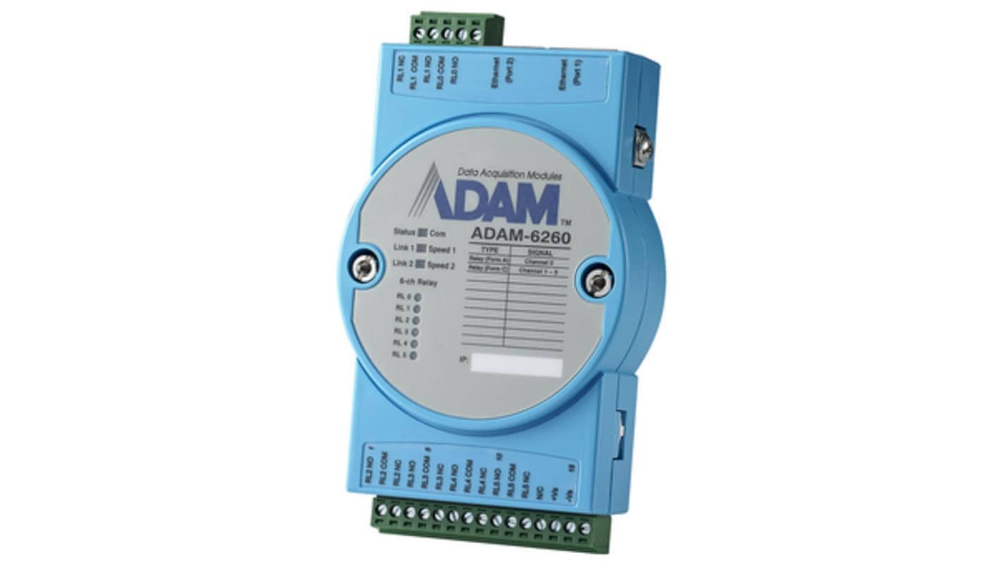 Advantech Adam 6000 Series Relaismodul, 6 x Digital Eingang / 6 x Analog Ausgang 30 V