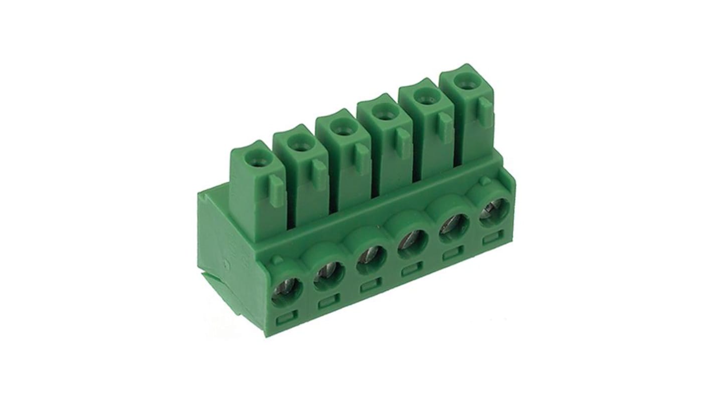 PTR HARTMANN 3.81mm Pitch 5 Way Pluggable Terminal Block, Feed Through Header, Cable Mount, Screw Termination