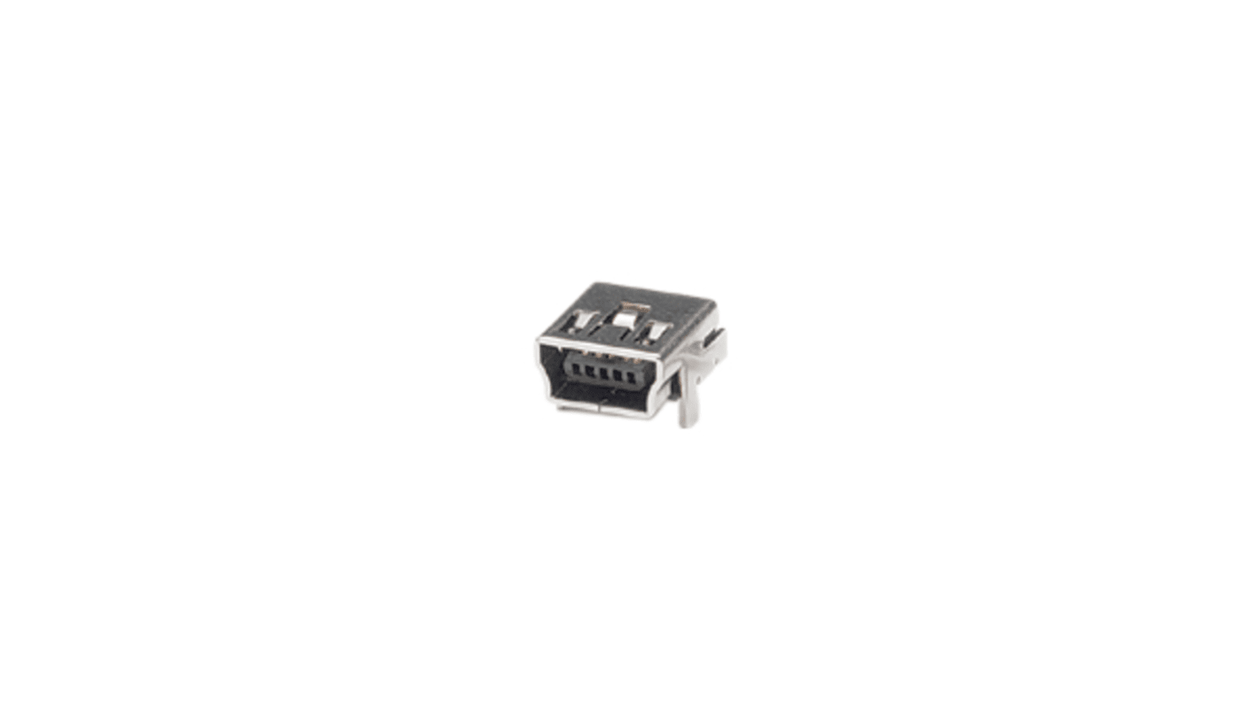 Conector USB Hsuan Mao C8320-05BFRIB0R, Conector hembra, Ángulo de 90° , Montaje en PCB, Versión 2.0