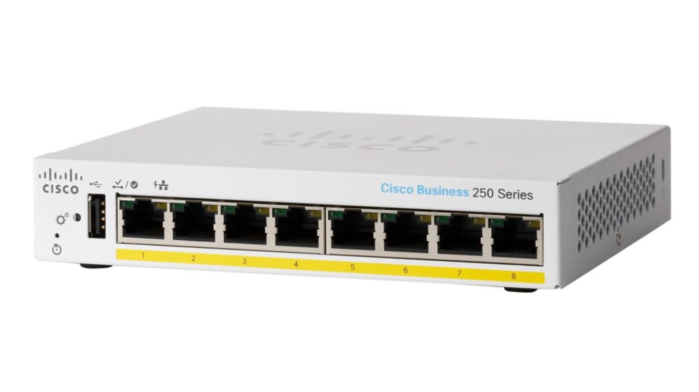 Switch Ethernet Cisco con PoE, 8 puertos