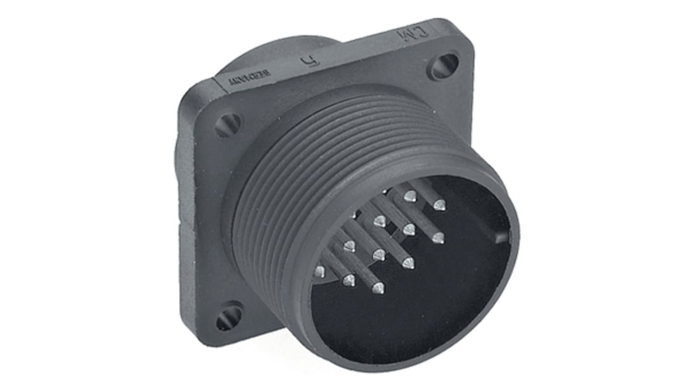 Hirschmann, CM-series Panel Mount MIL Spec Circular Connector Plug, Pin Contacts, Threaded, MIL-DTL-5015