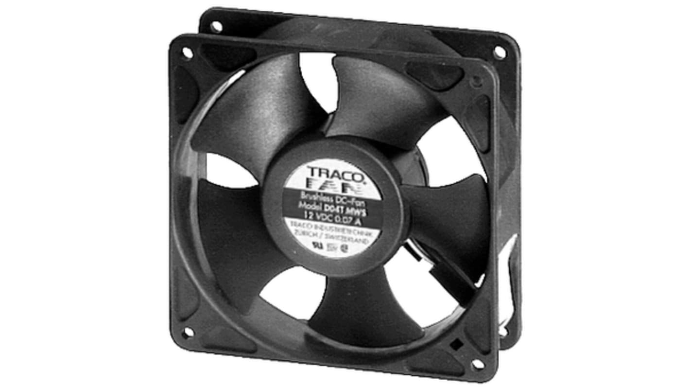 Tracofan Axial Fan, 24 V dc, dc Operation, 84m³/h, 150mA Max, 92 x 92 x 25mm