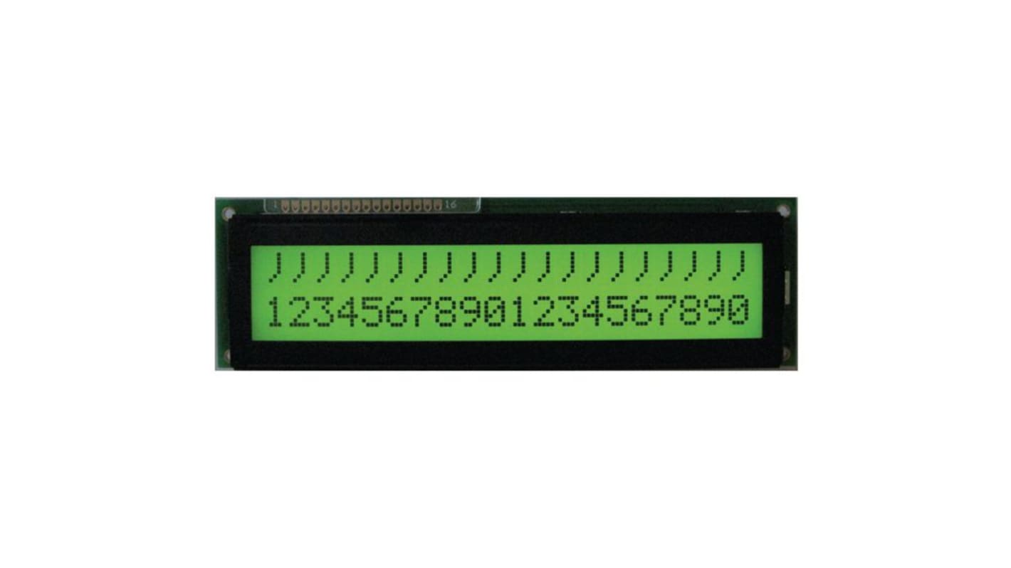 Display Elektronik DEM 20232 SYH-LY DEM 20232 SYH-LY Dot Matrix LCD Alphanumeric Display, Yellow-Green on, 2 Rows by 20