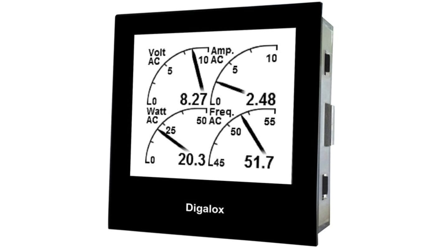 TDE Instruments DPM72 LCD Einbaumessgerät für Strom, Frequenz, Spannung H 68mm B 68mm T. 50mm