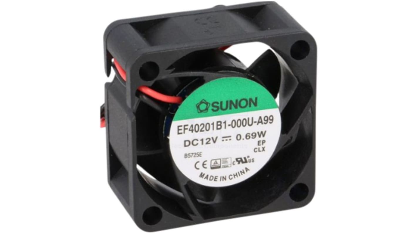 Sunon dc-Axiallüfter, 12 VDC, 40 x 40 x 20mm, 18.4m³/h