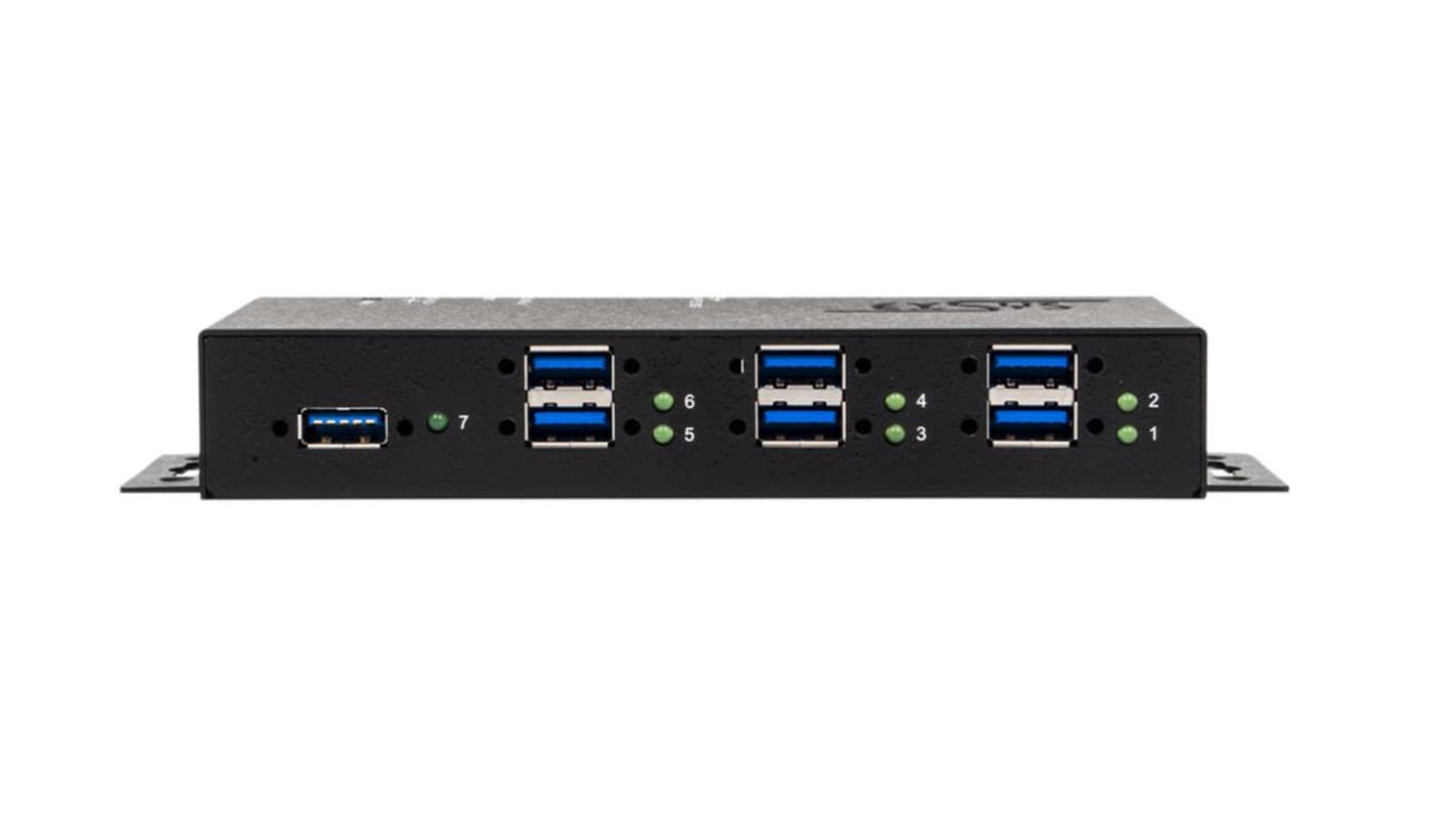 Exsys, USB 3.2 USB-Hub, 7 USB Ports, USB A, USB B, USB, USB-Bus, 178.60 x 59.90 x 25.45mm