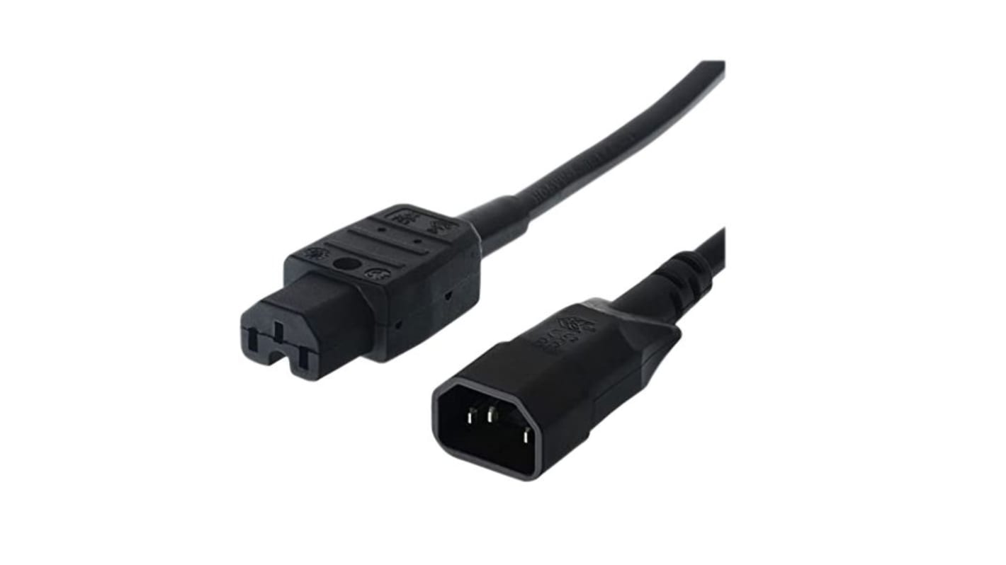 B3 Cable Solutions Power Cable, 1.5 mm², 1.5m, Black Polyvinyl Chloride PVC Sheath, Power, 10 A, 250 V