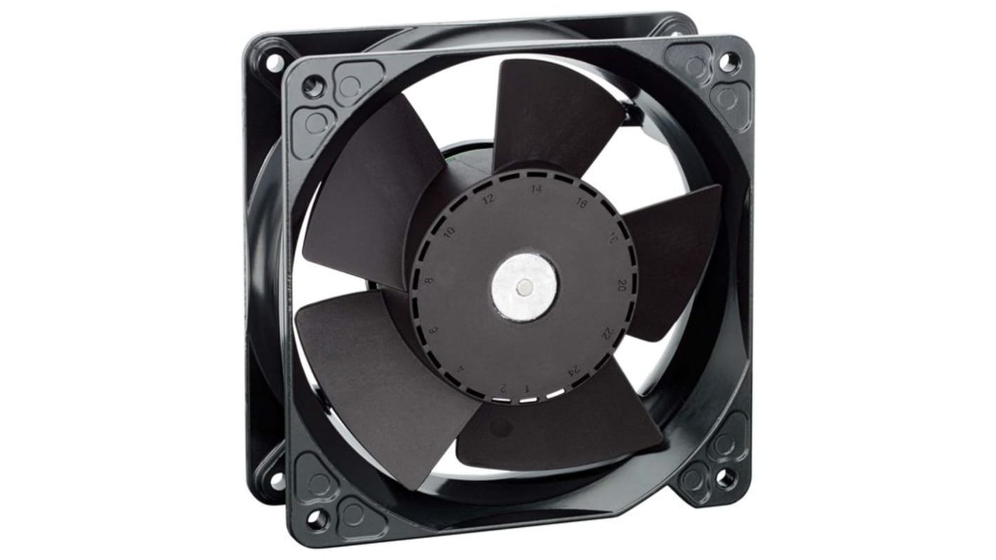 ebm-papst Axial Fan, 24 V dc, dc Operation, 227m³/h, 2.5 → 15.3W, 545mA Max, 119 x 119x 38mm