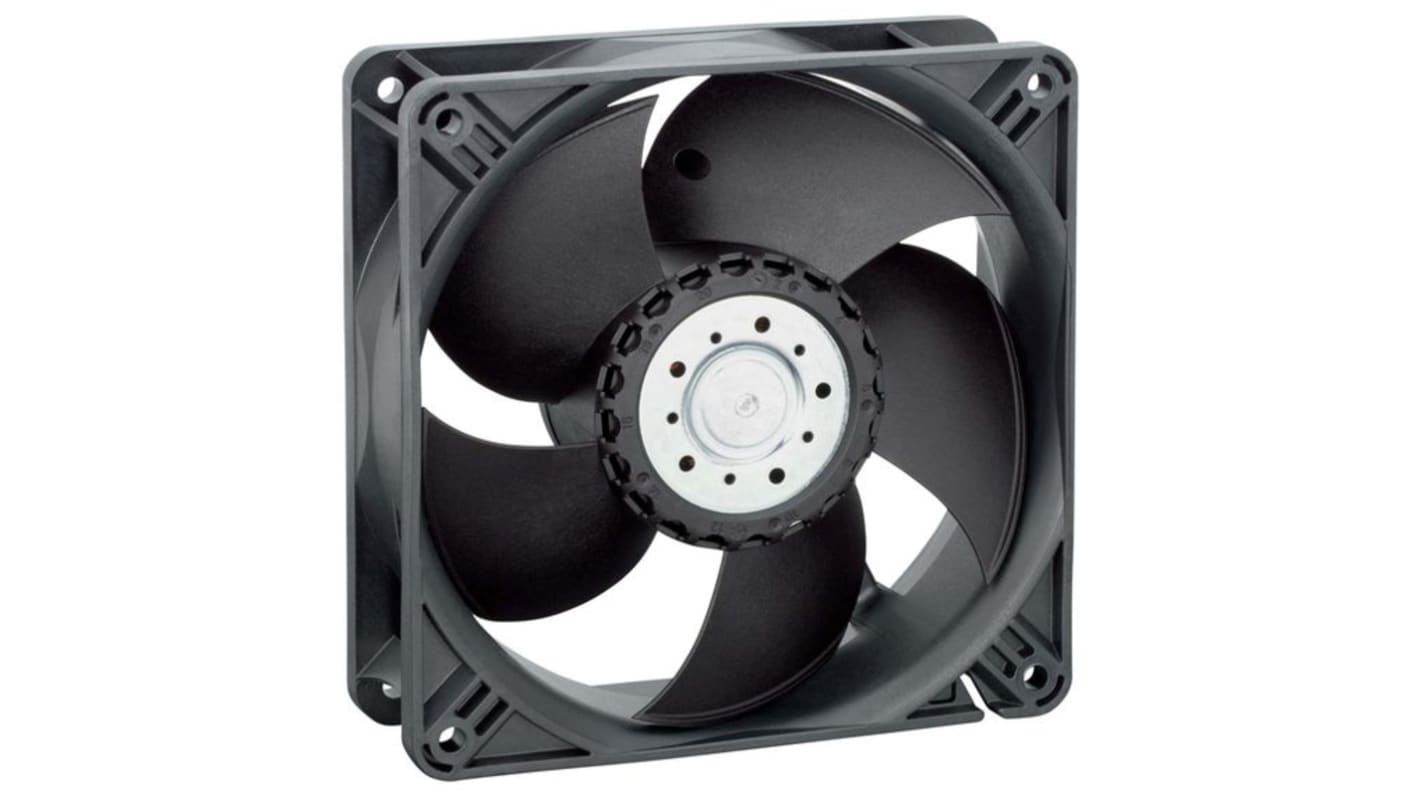 ebm-papst Axial Fan, 24 V dc, dc Operation, 205m³/h, 2.8 → 7.8W, 280mA Max, 119 x 119x 38mm