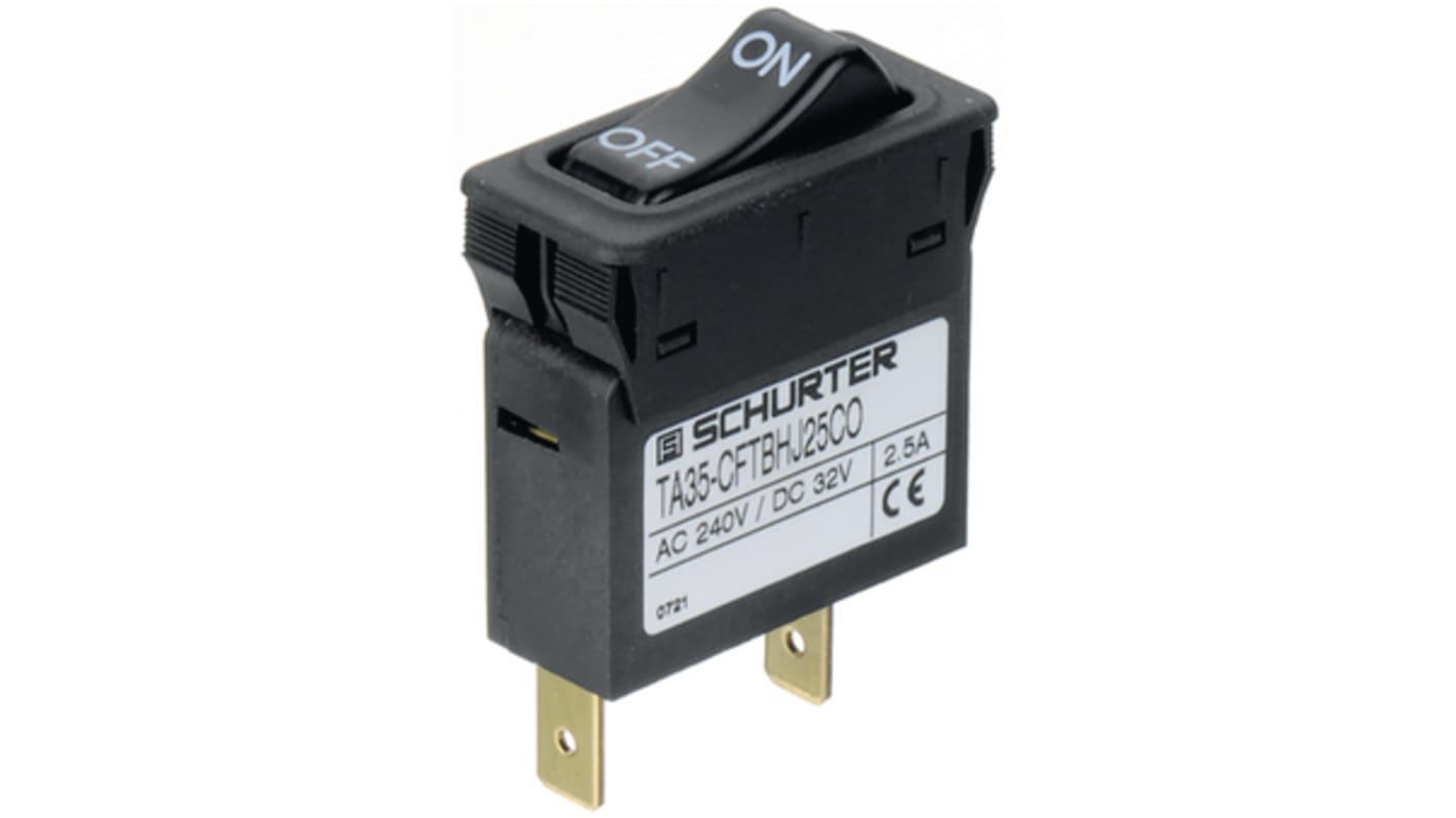 SCHAEFFLER Circuit Breaker - TA35 2 Pole Snap-In, 1A Current Rating