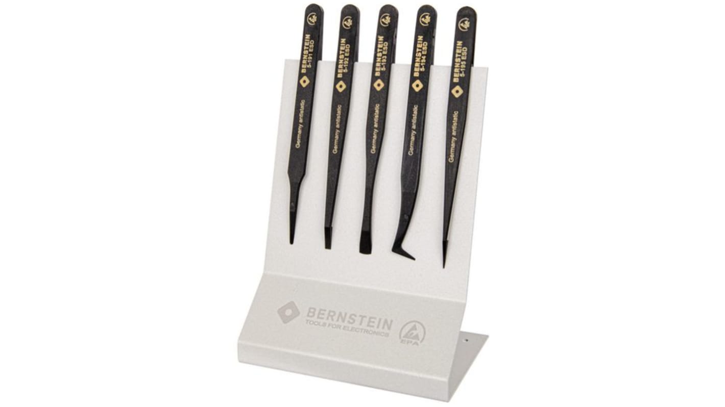 Bernstein 120 mm, Plastic, ESD Replaceable Tip Tweezers