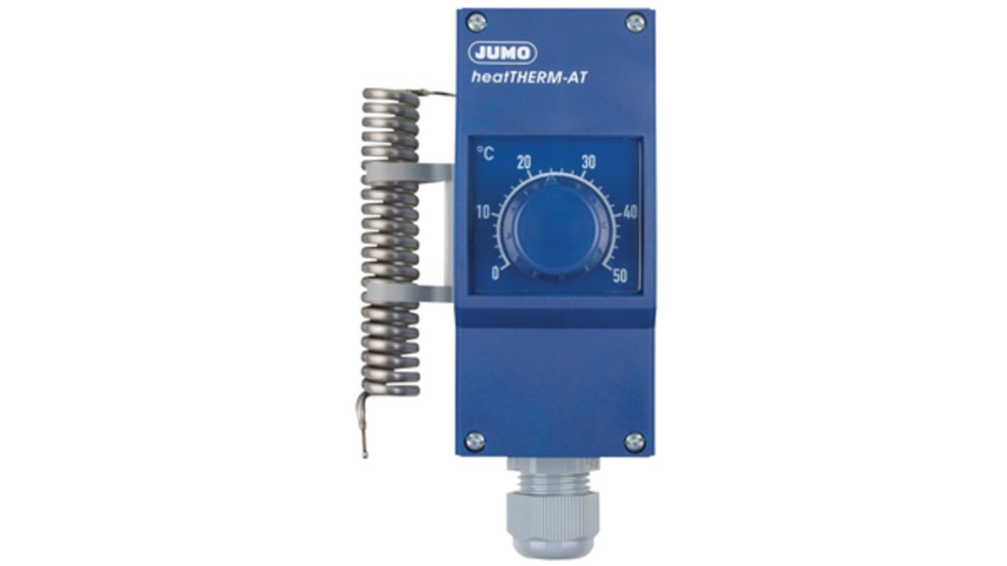 Termostato Jumo serie 603070 Series, -10 → 40 °C, alim. 230 V, contacto 16A, Changeover