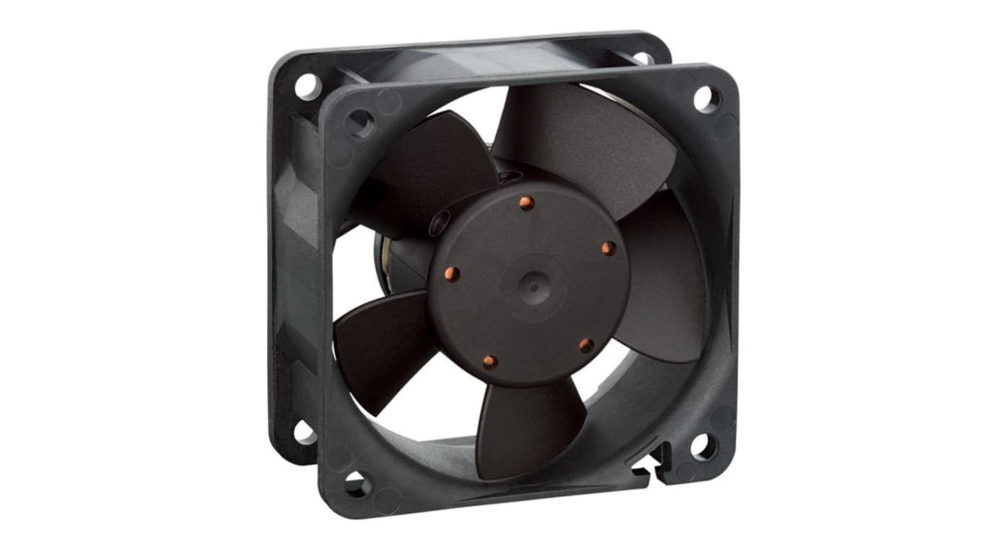 ebm-papst Axial Fan, 24 V dc, dc Operation, 19m³/h, 0.5 → 1.1W, 39mA Max, 60 x 60 x 25mm