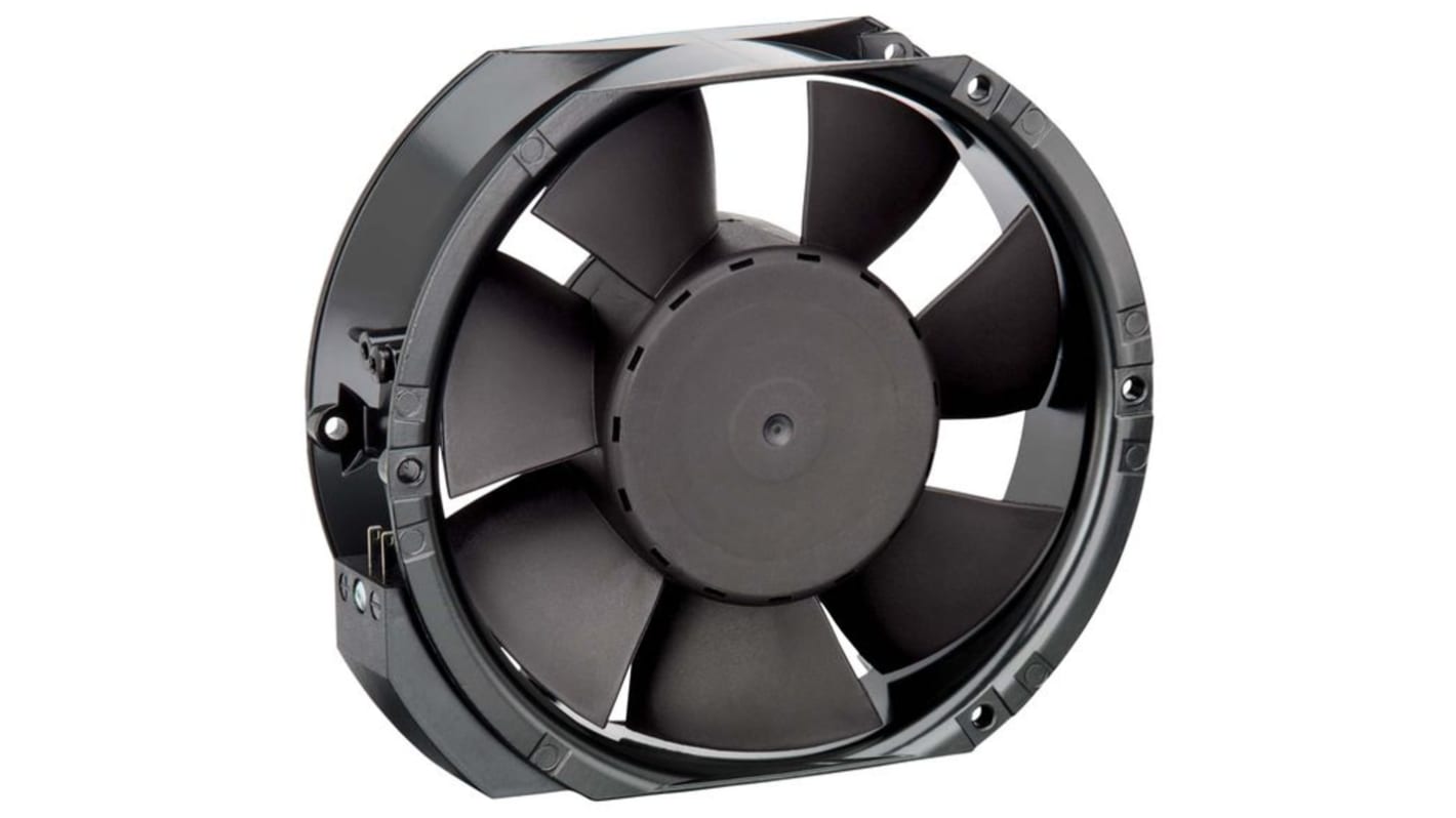 ebm-papst Axial Fan, 24 V dc, dc Operation, 460m³/h, 4.8 → 32.2W, 1.15A Max, IP68, 150 x 172 x 51mm