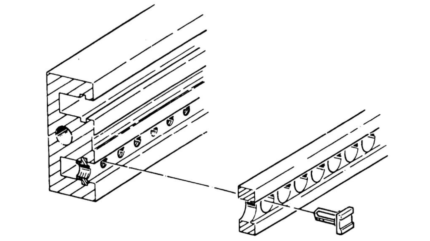 Espaciador nVent SCHROFF serie 64568 de PBT