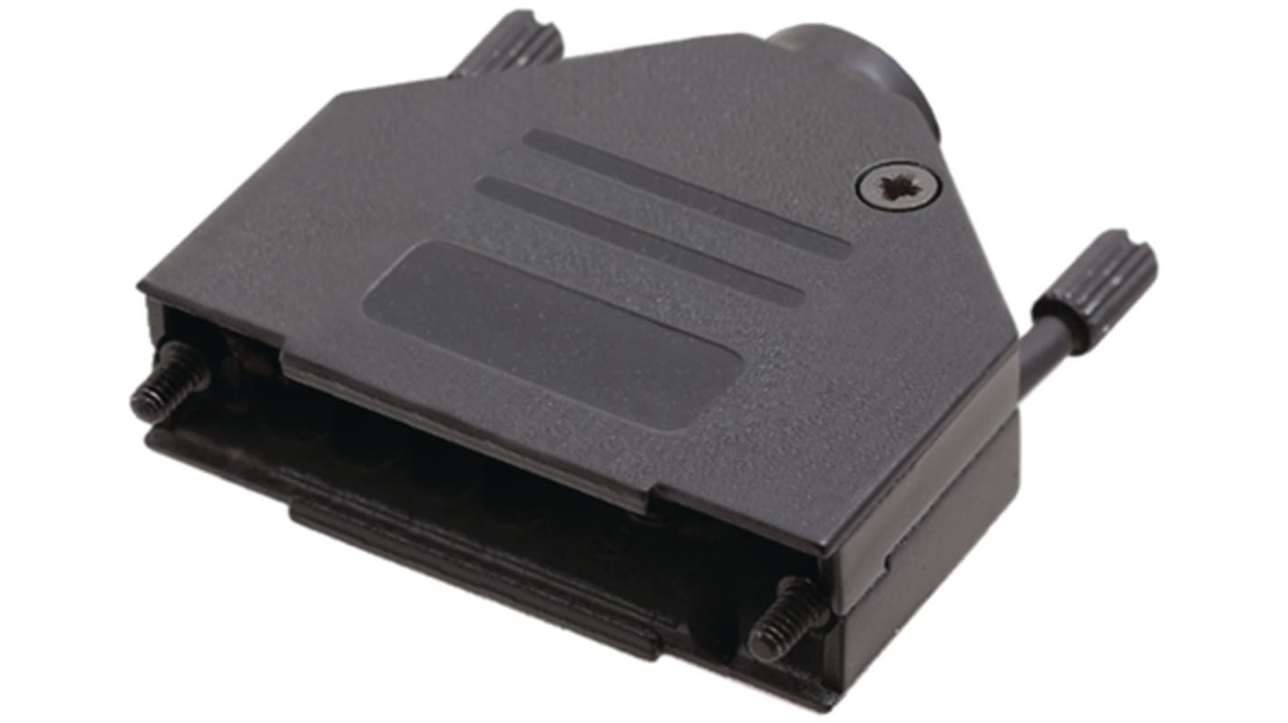 Encitech Connectors 6560 Sub-D Gehäuse Gerade, D: Sub-D Gehäuse, Schwarz, Größe DE, aus Zink