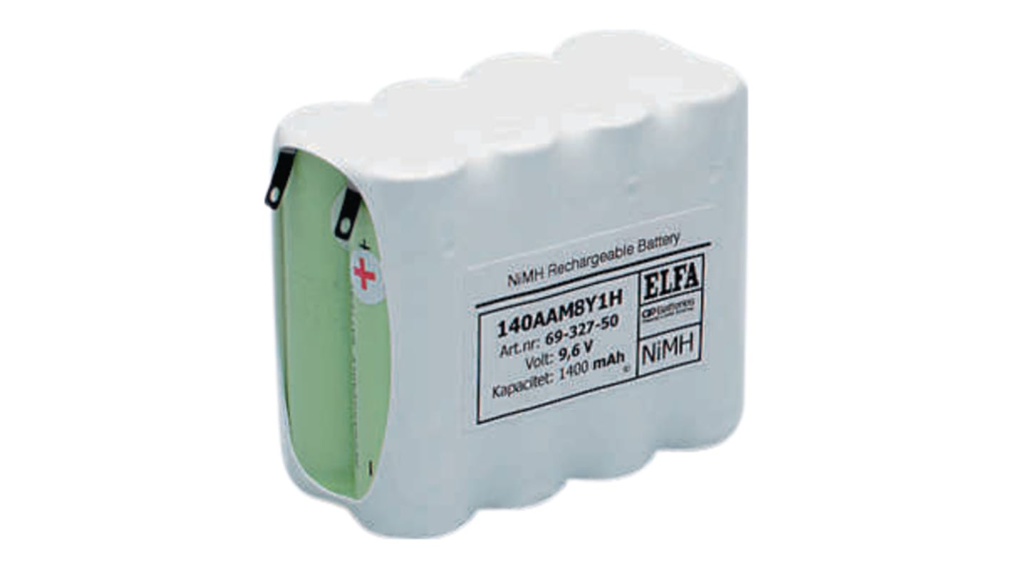 Batteria ricaricabile Gp Batteries, 8 celle, 9.6V, 1.5Ah, NiMH