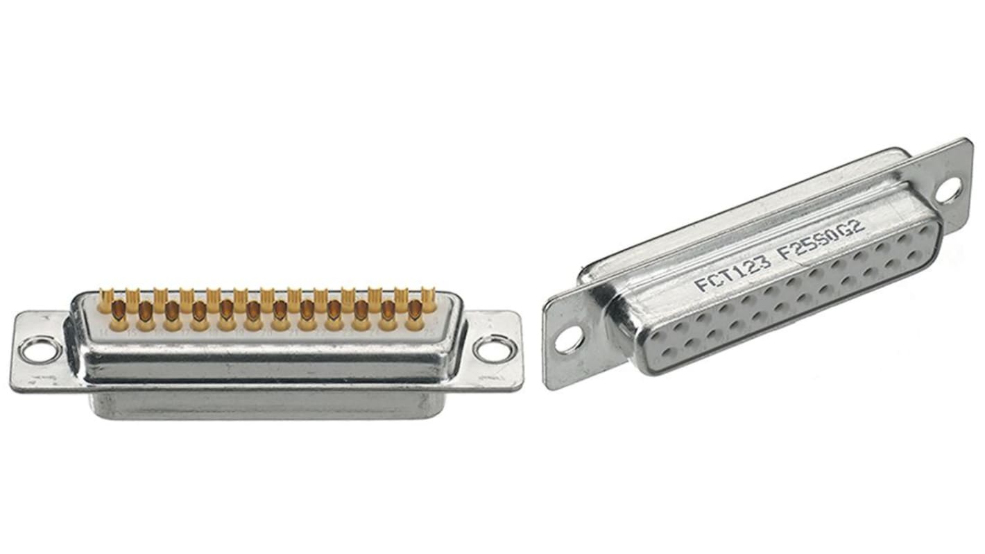 Conector D-sub FCT from Molex, Serie 173109, paso 2.54mm, Recto, Montaje por soldadura, Conector hembra