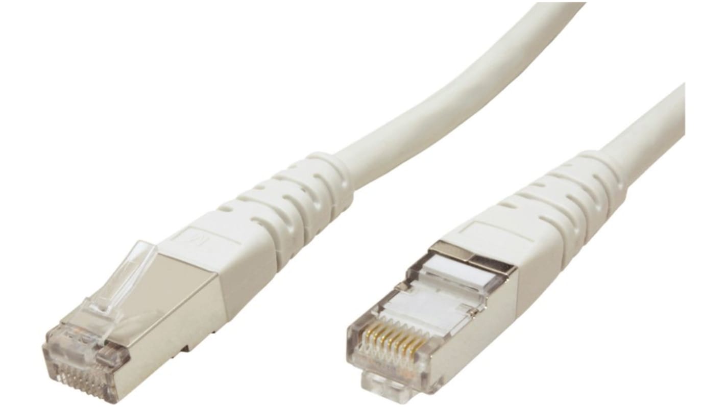 Roline Cat6 Straight Male RJ45 to Straight Male RJ45 Ethernet Cable, Grey PVC Sheath, 7m