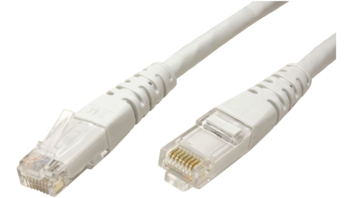 Cable Ethernet Cat6 Blank Roline de color Gris, long. 1m, funda de PVC