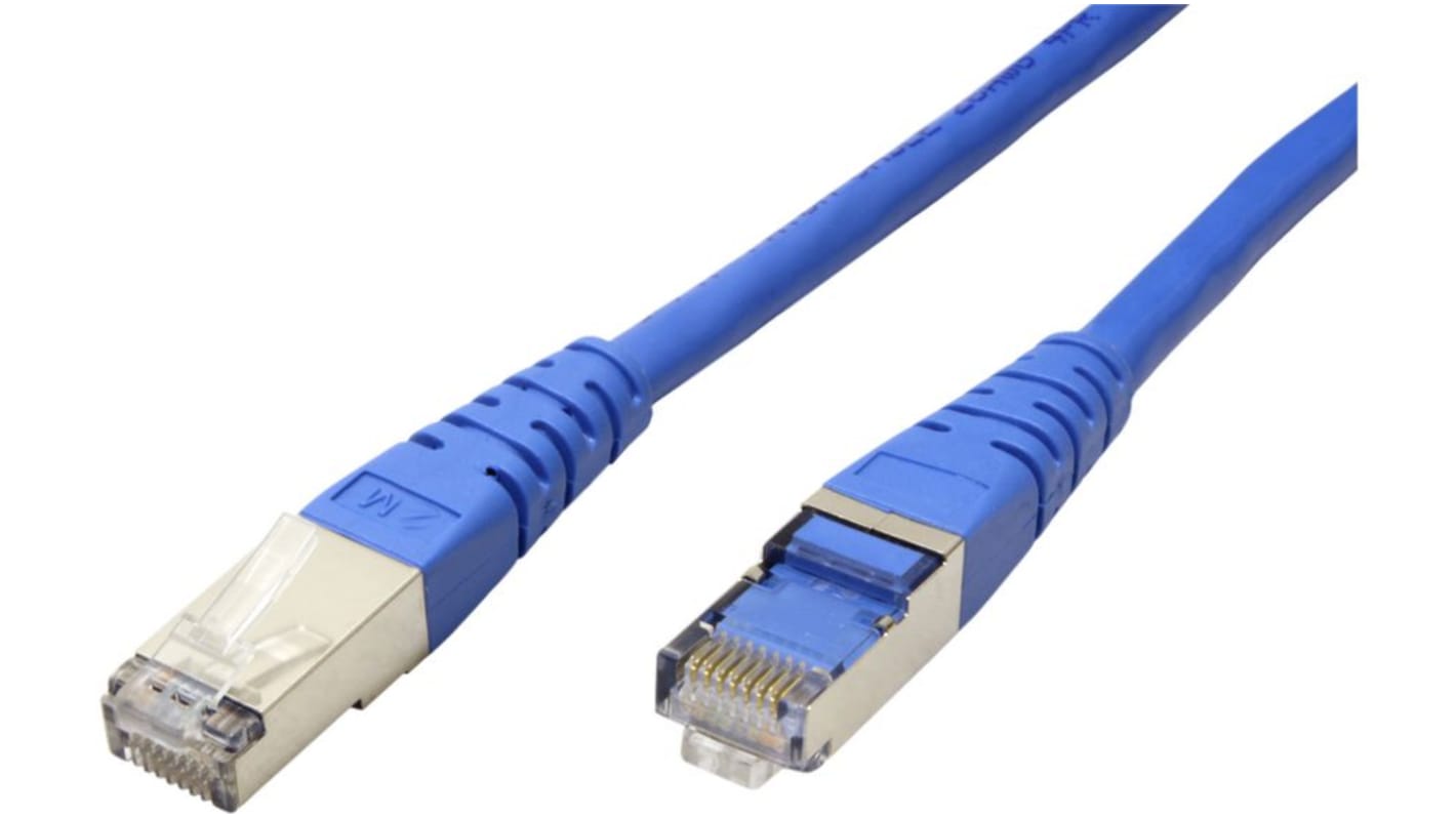 Roline Cat6 Straight Male RJ45 to Straight Male RJ45 Ethernet Cable, Blue, 300mm