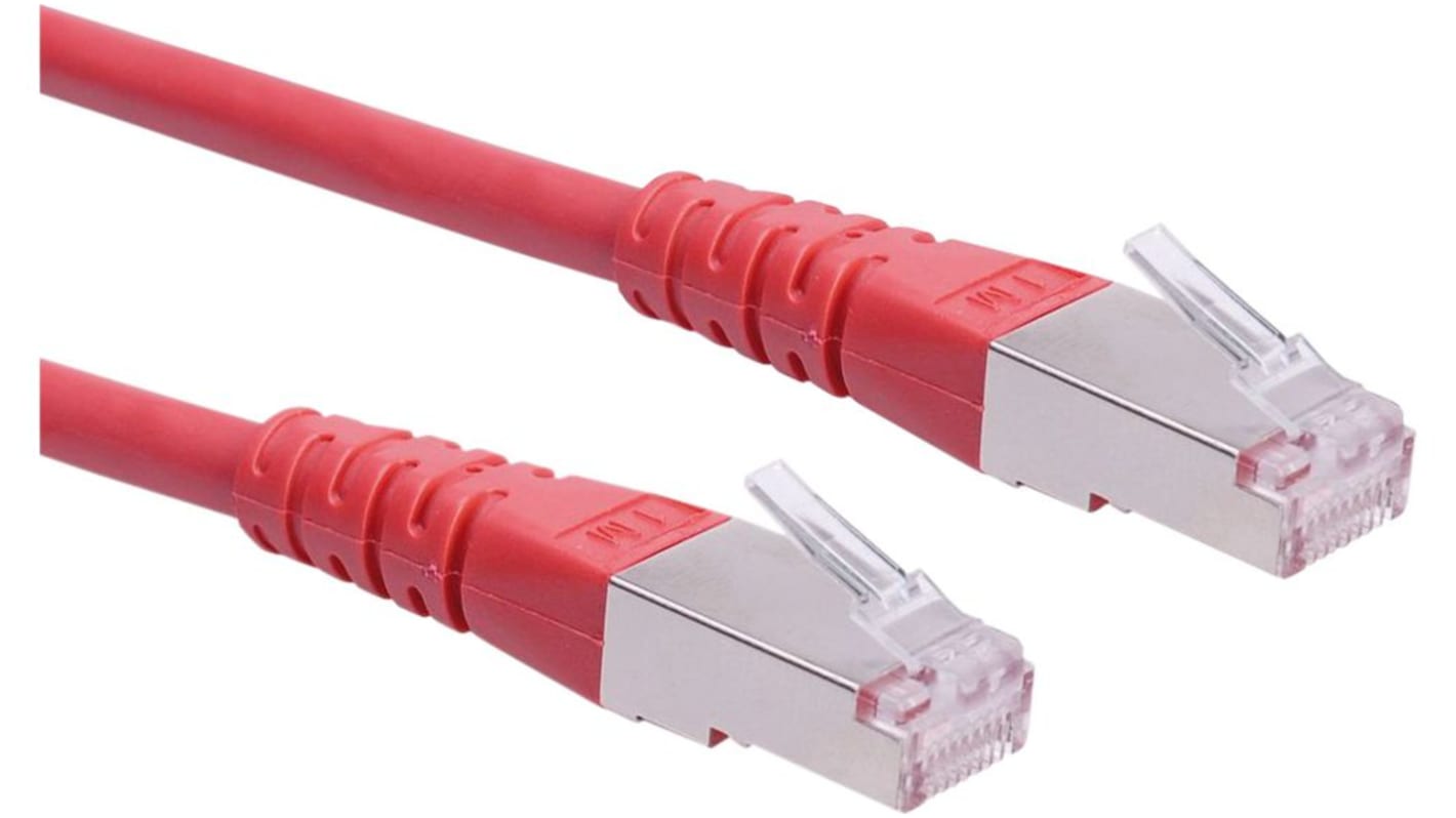 Cable Ethernet Cat6 Roline de color Rojo, long. 2m, funda de PVC