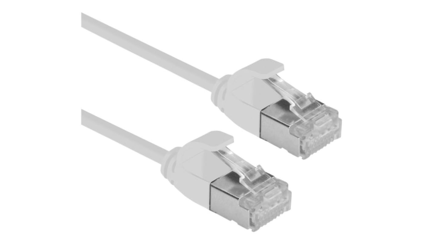 Cable Ethernet Cat6a FTP Roline de color Gris, long. 500mm, funda de LSZH