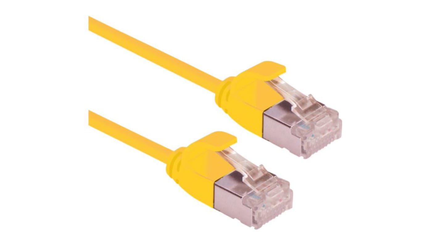 Cavo Ethernet Cat6a Roline, guaina in LSZH col. Giallo, L. 2m