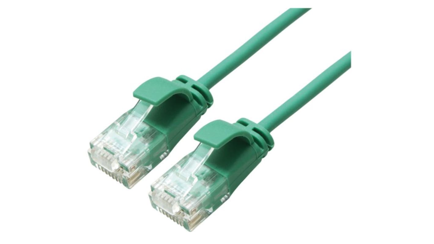 Roline Ethernet kábel, Cat6a, RJ45 - RJ45, 2m, Zöld