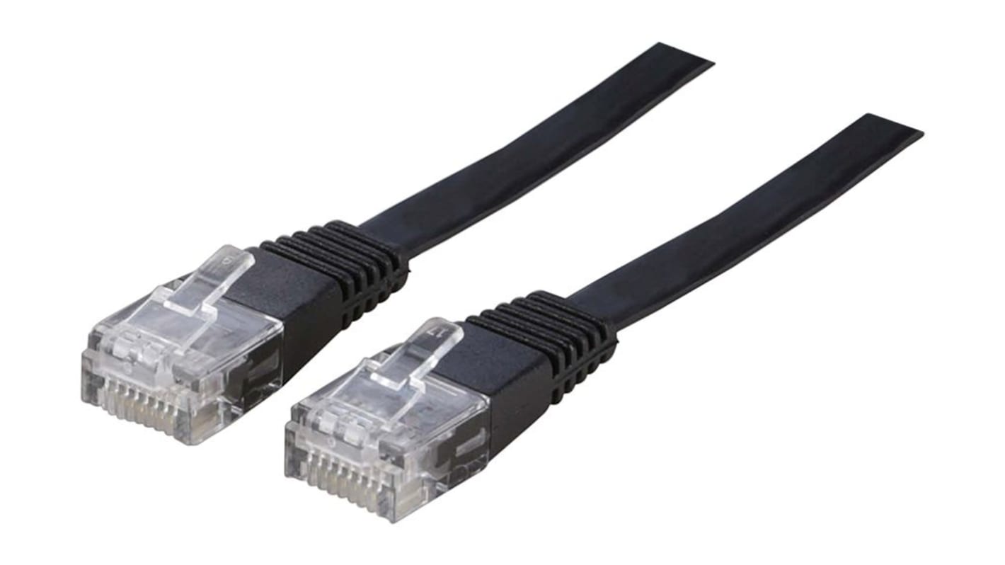 Value Cat6 Straight Male RJ45 to Straight Male RJ45 Ethernet Cable, Black, 3m